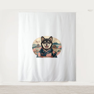 Tenture Style Shiba Inu Ukiyo-e
