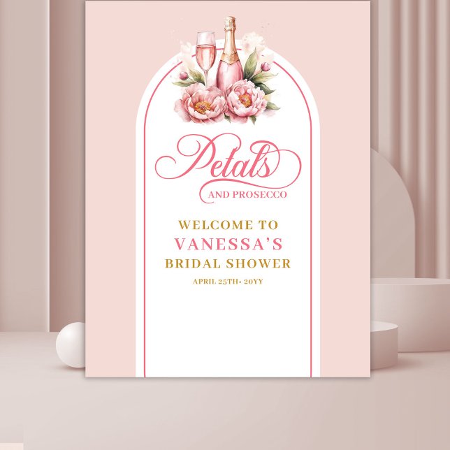 Tenture Stylish petals and prosecco floral shower backdrop (Stylish petals and prosecco floral shower backdrop)
