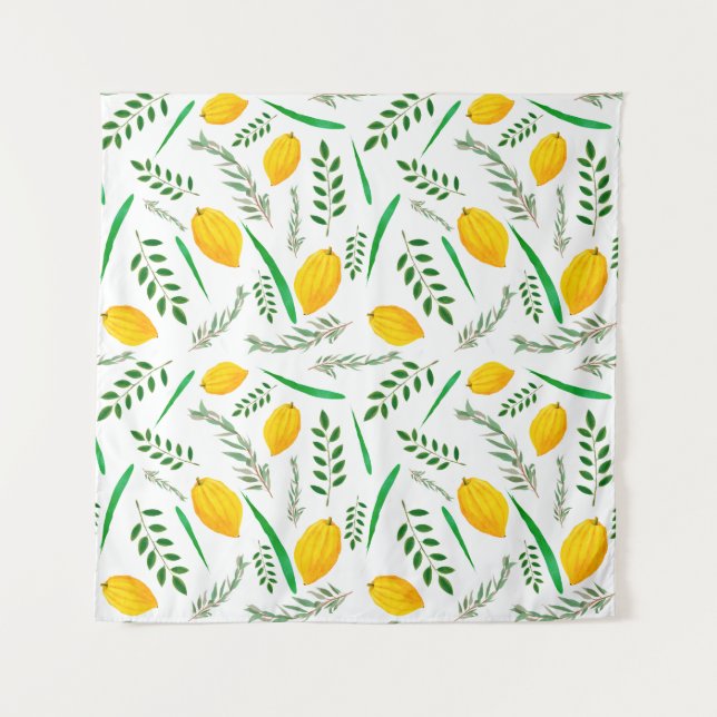 Tenture Sukkah, sukkot, Etrog, les jours de saint juifs, s (Devant)
