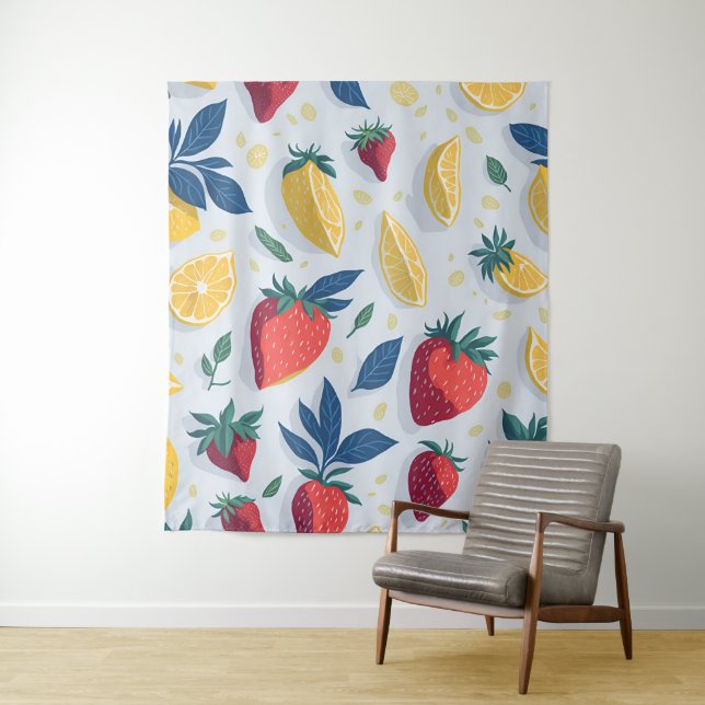 Tenture Summer Delight Fruit Wallpaper (En situation)