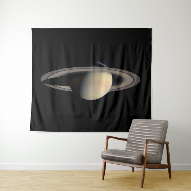 Tenture Sunlit Saturn Gas géant Planet par Cassini (En situation (horizontale))