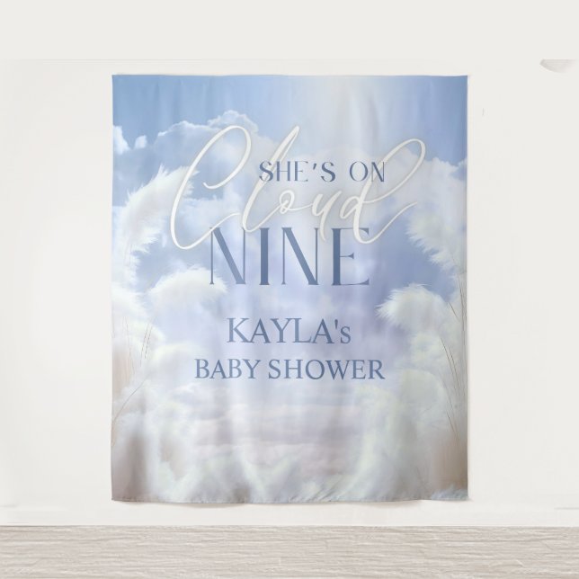 Tenture Sur Cloud 9 Neuf Pampas Baby shower Photoboooooooo (Devant)