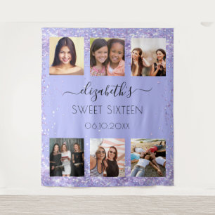 Tenture Sweet 16 partie lavande collage photo