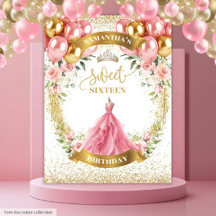 Tenture Sweet sixteen de luxe fond de Parties scintillant 