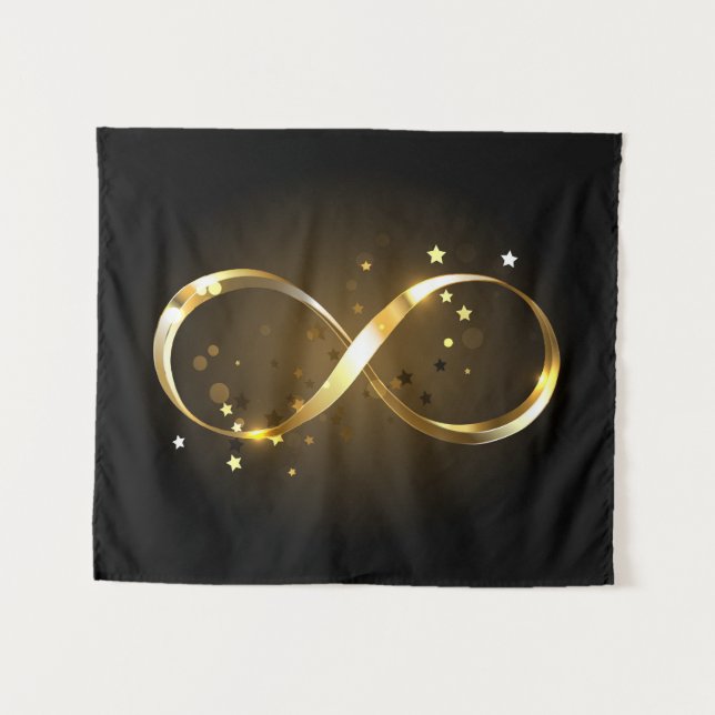 Tenture Symbole d'infini doré (Devant (Horizontal))