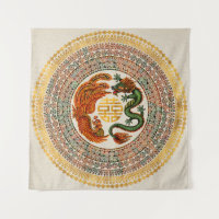 Symbole du Bonheur Double avec Phoenix et Dragon