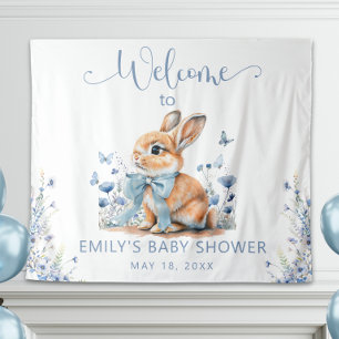 Tenture SYMBOLE fleur sauvage Bunny Cute Baby shower Bienv
