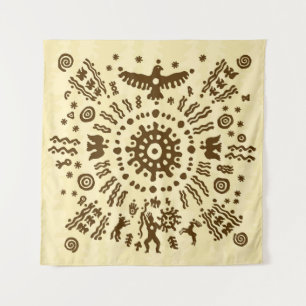 Tenture Symbole solaire de l'aigle préhistorique autochton