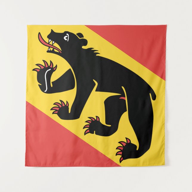 Tenture Symbole suisse du drapeau du canton de Berne (Devant)
