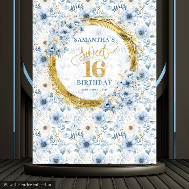 Tenture Symbole unique Pastel Sweet sixteen bleu Parties s (Unique Pastel Blue Sweet Sixteen Gold Glitter Sign Tapestry)