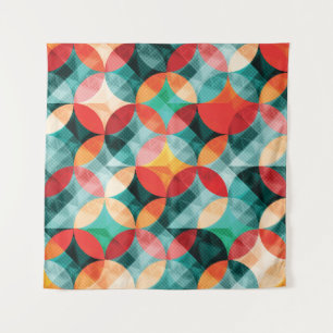 Tenture Symphonie circulaire : Colorée Abstraite Vintage