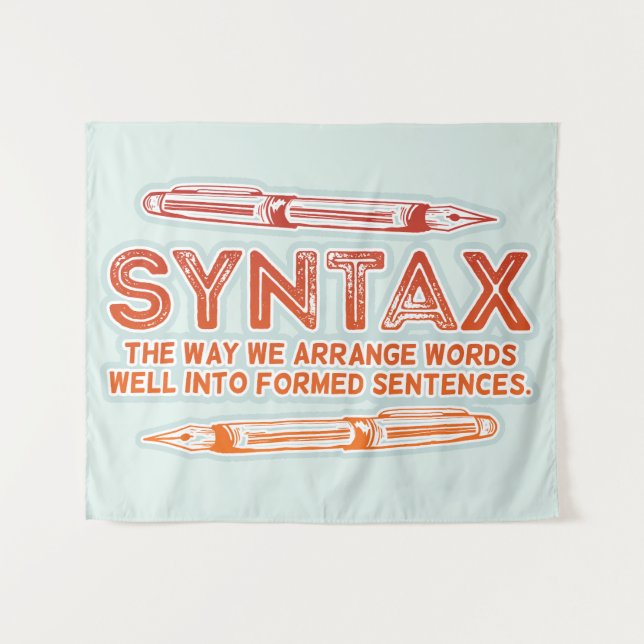 Tenture Syntaxe Funky Structure de la phrase Grammaire (Devant (Horizontal))