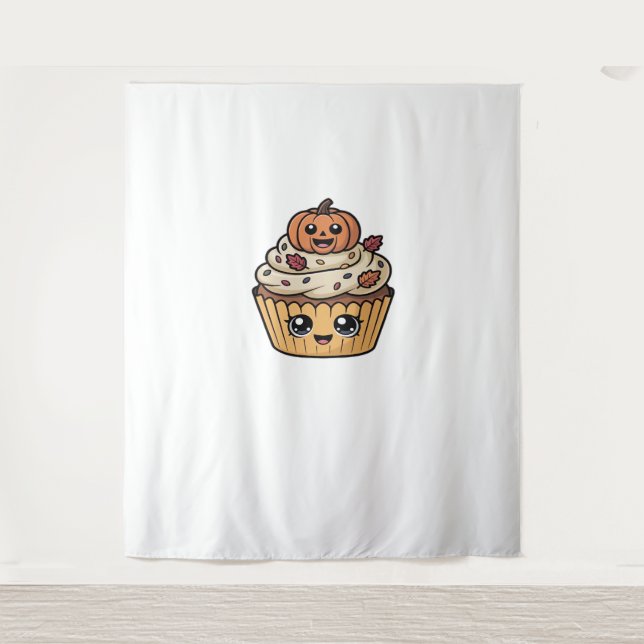 Tenture t-shirt classique kawaii thanksgiving cupcake (Devant)
