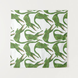 Tenture Tableau d'aquarelle blanc crocodile
