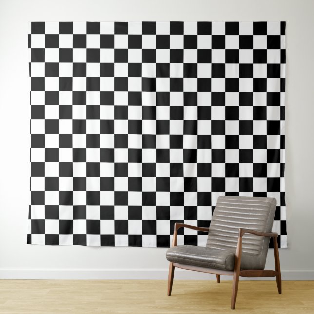 Tenture Tableau de bord noir et blanc (En situation (horizontale))