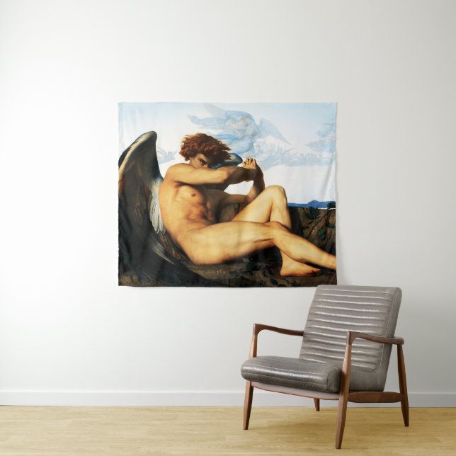 Tenture Tableau Fallen Angel par Alexandre Cabanel (En situation (horizontale))