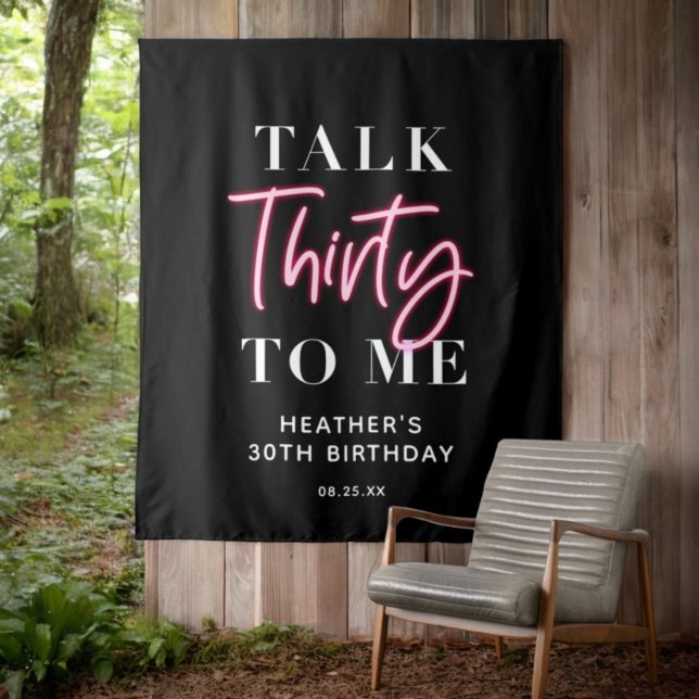 Tenture Talk 30 To Me 30e anniversaire toile de fond de fê (Créateur téléchargé)