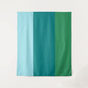Tenture Tanager Turquoise, Teal Blue et Kelly Green Horiz