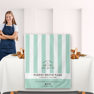 Tenture Tapis de table de boulangerie à rayures françaises