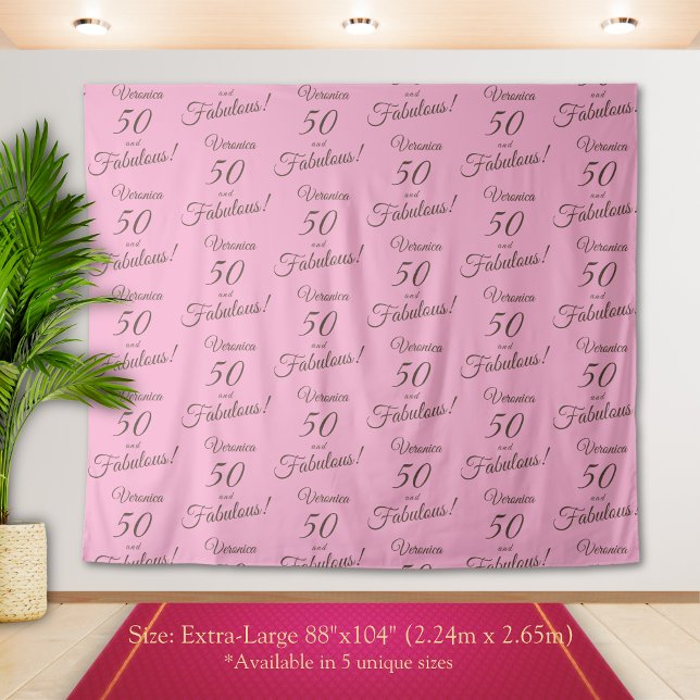 Tenture Tapis rouge & Répéter Or rose 50 Fabuleux annivers (Créateur téléchargé)
