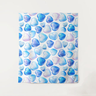 Tenture "Tapisserie de coeur aquarelle pour espaces confor