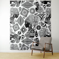 Tatouage Tribal Portrait de Fille Africaine