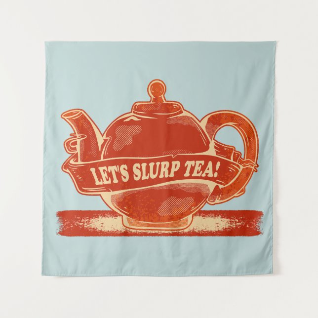 Tenture Teapot Drôle Thé à Boire (Devant)