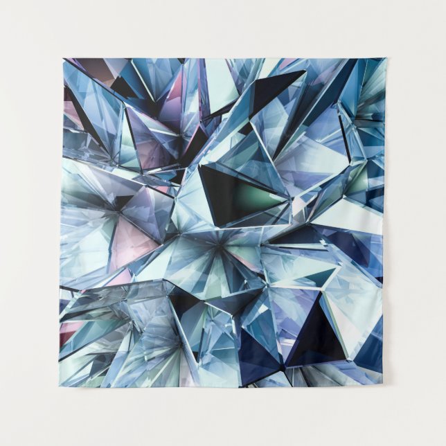 Tenture Tech tech triangle crystal background. (Devant)