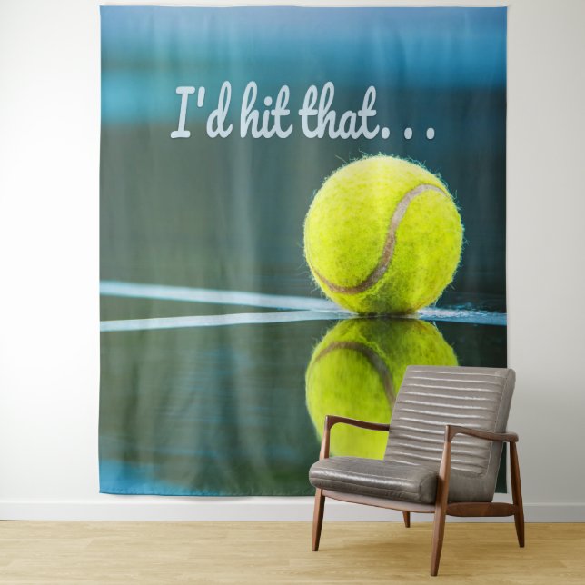 Tenture Tennis-ball je frappais ce cadeau drôle (En situation)
