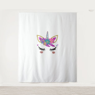 Tenture Tenue de fête d'anniversaire licorne mignonne