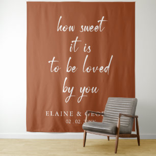 Tenture Terracotta How Sweet it is Mariage Fond photo