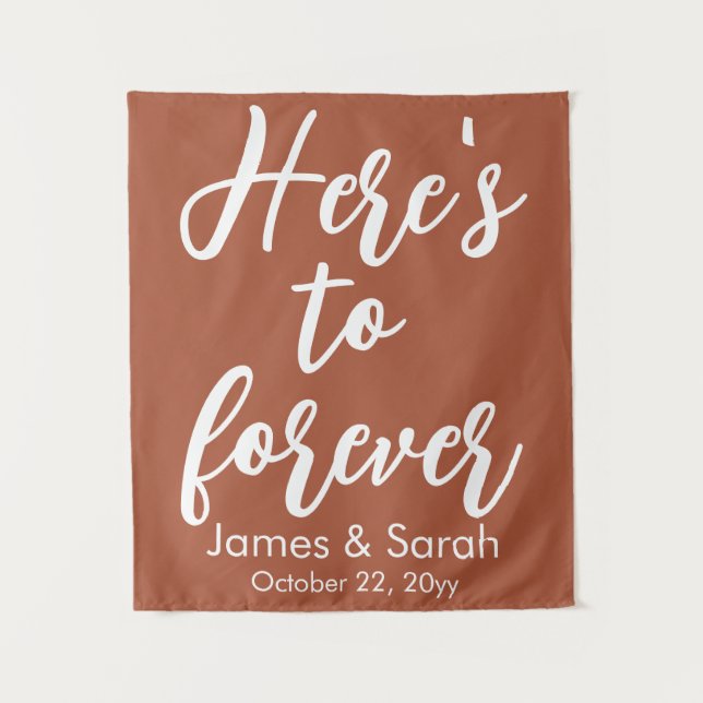 Tenture Terracotta Mariage fond d'écran Voici pour toujour (Devant)