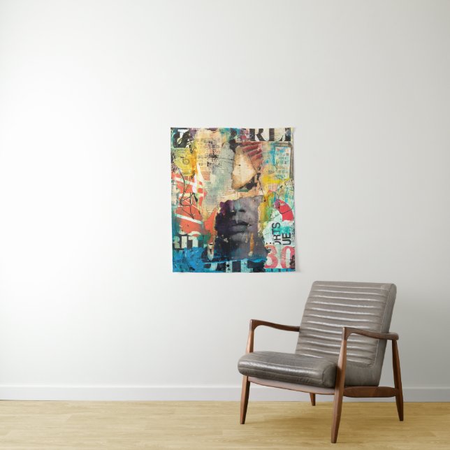 Tenture Tête de collage (En situation)