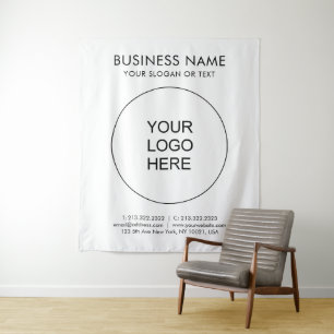 Tenture Texte du logo d'entreprise personnalisé Vertical G