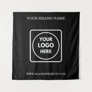 Tenture Texte personnalisé de logo d'entreprise pour mur p