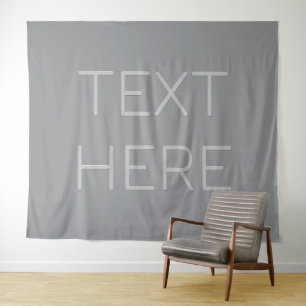 Tenture Texte simple à 3 dimensions Gray