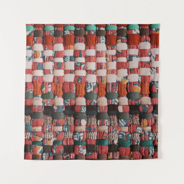 TENTURE TEXTILE VERT ROUGE ET BLEU (Devant)