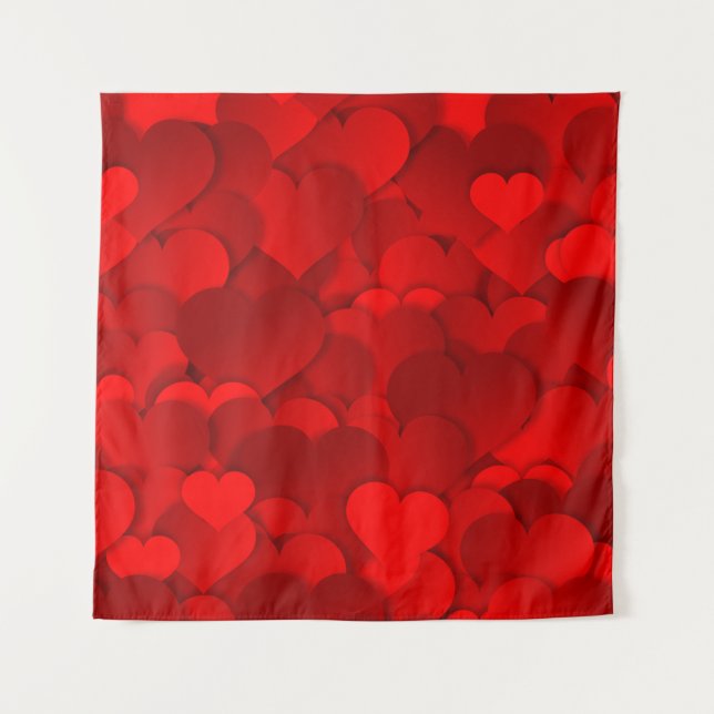 Tenture Texture de coeurs de bannière un cœur (Devant)