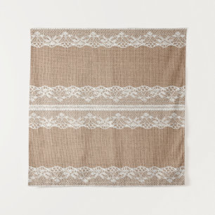 Tenture Texture de dentelle blanche Brown