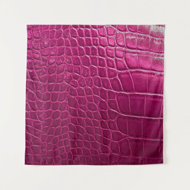 Tenture Texture de peau de crocodile rose (Devant)
