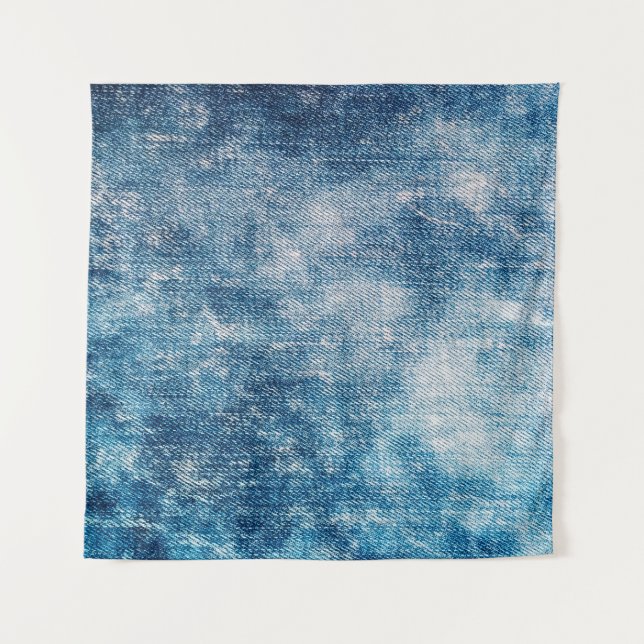 Tenture Texture en jean bleu (Devant)