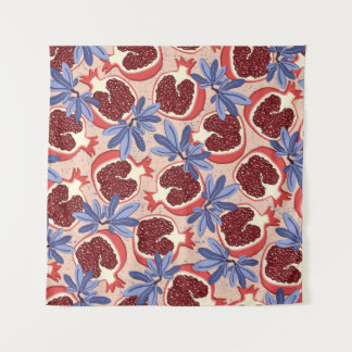 Tenture texture répétée vintage avec grenade stylisée