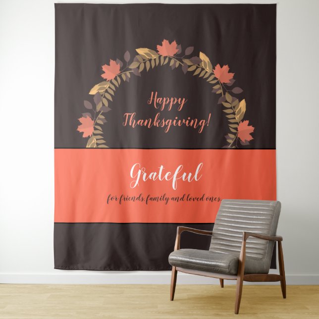 Tenture Thanksgiving Fall Leaves Photo Backback (En situation)