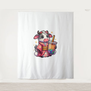 Tenture Thé à bulle de vache Japonais Kimono _1_1