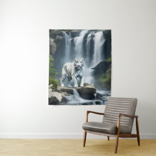 Tenture Tigre blanc du Bengale dans la nature