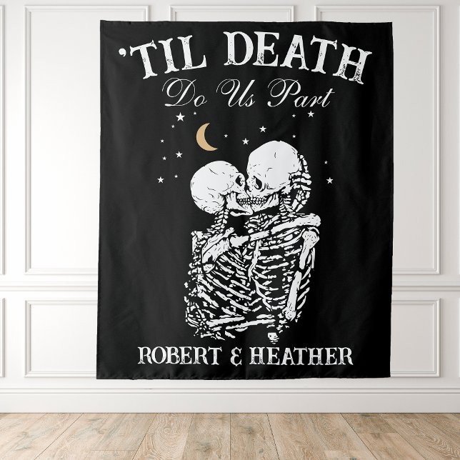 Tenture Til Death Skeleton Lots Tarot Card Goth Mariage (Créateur téléchargé)