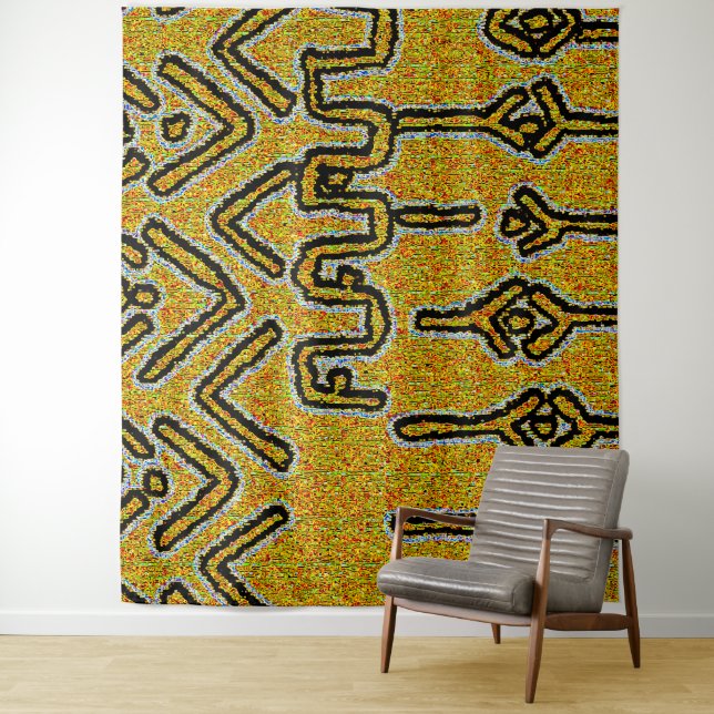 Tenture Tissu de boue africain (En situation)