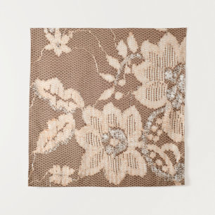 Tenture Tissu dentelle texture. dentelle sur clou arrière 