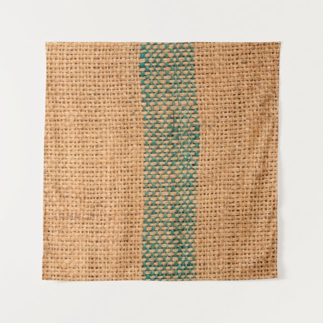 Tenture Tissu naturel couleur marron texturé et noir (Devant)