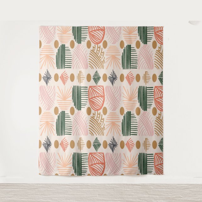 Tenture Tissus de moisissure tribaux des Caraïbes : Boho v (Devant)